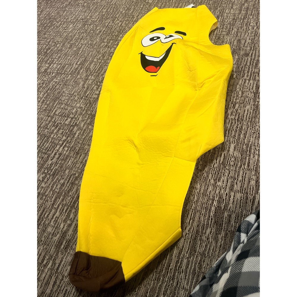 Fun World Banana Costume Adult One Size Yellow Fruit Tunic Halloween 111924